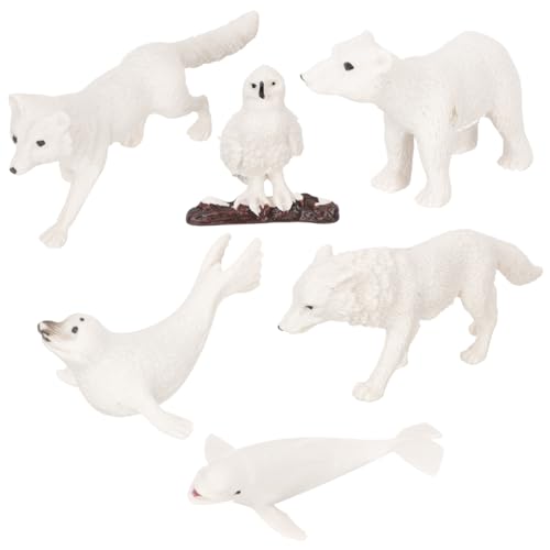 WEKAMOS 6Stücke Teiliges Wildtierfiguren für Lernspielzeug für Bildungszwecke für Winter im Freien Tiermodell für Kreative Dekorationen und WEKAMOS 6Stücke Teiliges Wildtierfiguren für Lernspielzeug für Bildungszwecke für Winter im Freien Tiermodell für Kreative Dekorationen und von WEKAMOS