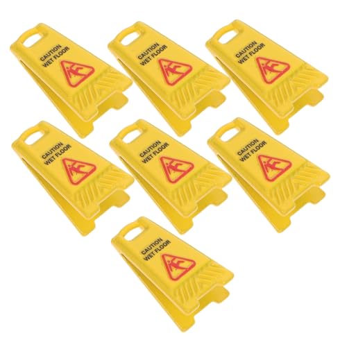 WEKAMOS 7 Stück Teiliges Miniatur Warnschild Gelb Miniatur Bodenwarnung für Puppenhaus Feengarten Dekoration Vielseitig und Leicht zu Platzieren WEKAMOS 7 Stück Teiliges Miniatur Warnschild Gelb Miniatur Bodenwarnung für Puppenhaus Feengarten Dekoration Vielseitig und Leicht zu Platzieren von WEKAMOS