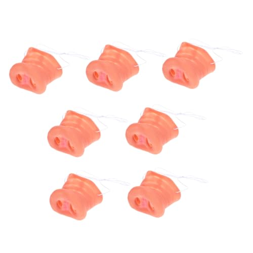 WEKAMOS 7 Stück Teiliges Schweinsnasen Kostümset mit Elastischem Band Verstellbare Atmungsaktive Schweinsnase als Lustiges Party Accessoire für Halloween Kostümrollen und Themenpartys von WEKAMOS