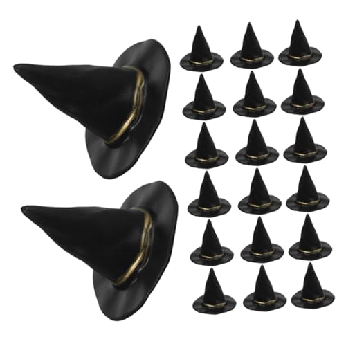 WEKAMOS 72stücke Hexenhüte Aus Kunststoff Für Halloween-deko Party-Accessoires Und Bastelprojekte Winzige Deko-hüte Für Puppenhäuser Und Tischdekoration Schwarze Miniaturhüte Zum von WEKAMOS