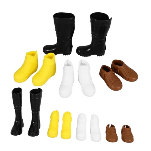 WEKAMOS 8 Paare Miniatur Puppenschuhe Puppenstiefel aus Robustem Kunststoff Glatte Kanten Kindgerechtes Vielseitig als Puppenhaus Deko und Tragbare Accessoires WEKAMOS 8 Paare Miniatur Puppenschuhe Puppenstiefel aus Robustem Kunststoff Glatte Kanten Kindgerechtes Vielseitig als Puppenhaus Deko und Tragbare Accessoires von WEKAMOS