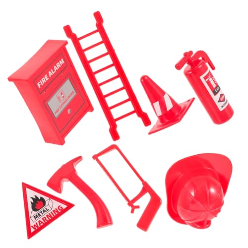 WEKAMOS 8 Stück Doll House Feuerfeuerzubehör Klein Kinderspielzeug Feuerwehrspielzeug Feuerlöscher Puppenzubehör Feuerwehrleiter Rot Plastik WEKAMOS 8 Stück Doll House Feuerfeuerzubehör Klein Kinderspielzeug Feuerwehrspielzeug Feuerlöscher Puppenzubehör Feuerwehrleiter Rot Plastik von WEKAMOS