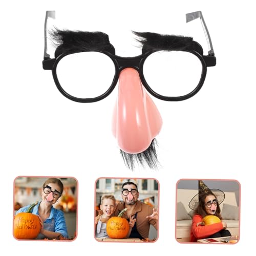 WEKAMOS 8 Stück Lustige Verkleidungsbrille mit Großer Kunststoffnase und Simuliertem Vollbart Teiliges Party für Karneval Halloween Fasching Einfach zu Tragen Langlebig und Witziges von WEKAMOS