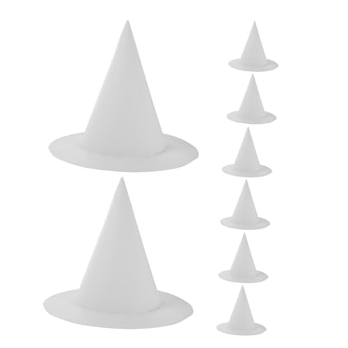 WEKAMOS 8 Stück Teiliges DIY Hexenhut für Weiße Papierhüte zum Bemalen Kreative Halloween Partydekoration Kindgerechte Bastelmaterialien für Rollenspielspaß WEKAMOS 8 Stück Teiliges DIY Hexenhut für Weiße Papierhüte zum Bemalen Kreative Halloween Partydekoration Kindgerechte Bastelmaterialien für Rollenspielspaß von WEKAMOS