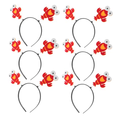 WEKAMOS 8 Stück Teiliges Lobster Haarreif aus Leichtem Bequeme Mädchen Haaraccessoires Tier Kopfschmuck für Karneval Halloween und Party von WEKAMOS