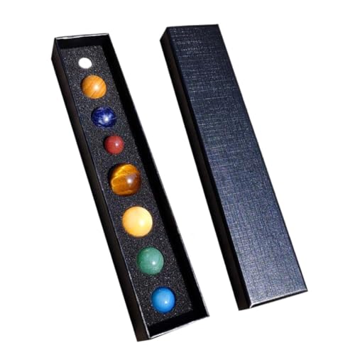 WEKAMOS 8 Stück Teiliges Mineralische Planeten Ornamente aus Naturstein Dekorative Solar System Figuren für Zuhause und Fotografie Lehrreiche Planeten Dekoration für Sammler von WEKAMOS