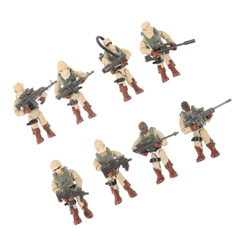 WEKAMOS 8 Stück Teiliges Mini Soldaten aus Kunststoff Bewegliche Spielfiguren für Sandtisch Dekoration Realistische Modelle für Desktop Szenerien Langlebig und Leicht zu Lagern von WEKAMOS