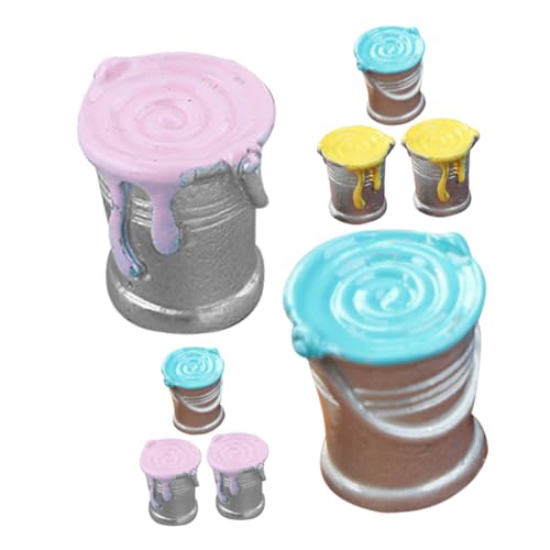 WEKAMOS 8 Stück Teiliges Realistischer Bunter Miniatur ölfarbeimer für Puppenhaus Dekoration Glatte Oberfläche Vielseitig für Mini szenerien und Fotorequisiten WEKAMOS 8 Stück Teiliges Realistischer Bunter Miniatur ölfarbeimer für Puppenhaus Dekoration Glatte Oberfläche Vielseitig für Mini szenerien und Fotorequisiten von WEKAMOS