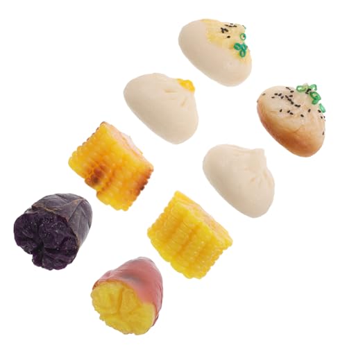 WEKAMOS 8 Stück Teiliges Set Gefälschte Lebensmittelmodelle Realistische Dampfbuns und Gemüse für Szenarien Fördert Kreatives und Interaktion von WEKAMOS