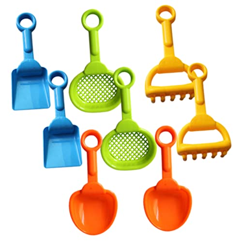 WEKAMOS 8 Stück Teiliges Strandspielzeug Set Leichte Schaufeln für Sandspielzeug für Jungen und Mädchen zum Buddeln im Sand Sicher und Handlich Fördert Geschicklichkeit Zufällige Farbe von WEKAMOS