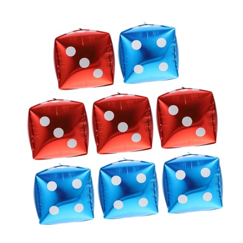 WEKAMOS 8 Stück Teiliges Würfel Rot Blau Große Party deko für Poker themen Aufblasbare Würfelballons für Spielnacht atmosphäre und DIY partygestaltung WEKAMOS 8 Stück Teiliges Würfel Rot Blau Große Party deko für Poker themen Aufblasbare Würfelballons für Spielnacht atmosphäre und DIY partygestaltung von WEKAMOS
