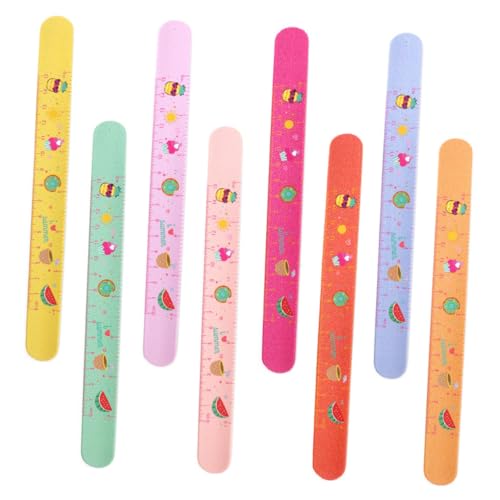 WEKAMOS 8 Stück Teiliges mit Lustigen Mustern Verstellbar und Robust Farbenfrohe Party Schlagarmbänder für Kindergeburtstag und Schulfeier Unisex Wristbands für Jungen und Mädchen von WEKAMOS