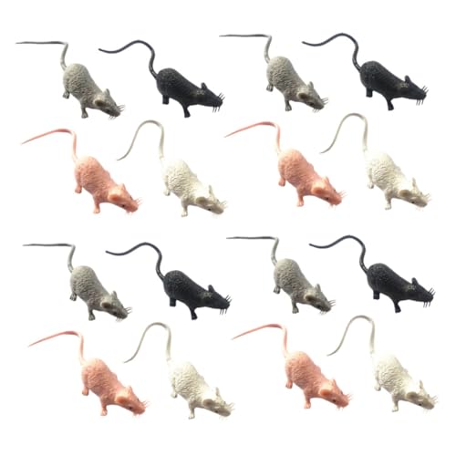 WEKAMOS 80 Stück Simulierte Mausdekoration Spooky Streichprops Simulation Mausmodell Spooky Rattenspielzeugdekoration realistische Mausfigur Gefälschte -Spook -Requisiten PVC von WEKAMOS