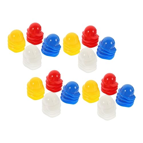 WEKAMOS 80 Stück Teiliges Mini bauarbeiterhelm Kunststoff Kleine Bunte Schutzhelme für Basteln Partydekoration Haustier Accessoires Vielseitig für Puppen Outdoor Halloween von WEKAMOS