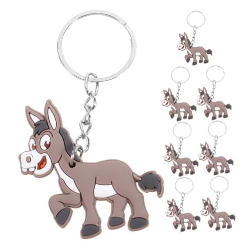 WEKAMOS 8Stücke Schlüsselanhänger Kuschelige Tier Anhänger Aus PVC Für Tierchen Zum Anbringen An Taschen Und Rucksäcken von WEKAMOS