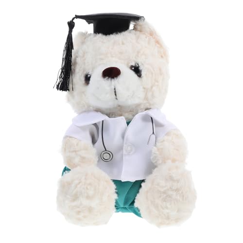 WEKAMOS Abschluss Plüschbär Weiches Kuscheltier für Graduierung Perfektes und Fotorequisite für Abschlussfeiern Niedlicher Weißer mit Grünem Outfit Erinnerungsstück WEKAMOS Abschluss Plüschbär Weiches Kuscheltier für Graduierung Perfektes und Fotorequisite für Abschlussfeiern Niedlicher Weißer mit Grünem Outfit Erinnerungsstück von WEKAMOS