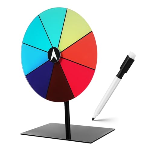 WEKAMOS Acryl Spinning Wheel mit Ständer Tischspiel Partyspiel Tragbar Vielseitig Robust für Events Spiele Freizeit von WEKAMOS