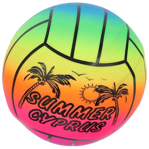 WEKAMOS Aufblasbarer Regenbogen Volleyball Dickes PVC Strandspielzeug Leichter Wiederverwendbarer Beach Ball für Indoor Outdoor Sport und Poolspaß WEKAMOS Aufblasbarer Regenbogen Volleyball Dickes PVC Strandspielzeug Leichter Wiederverwendbarer Beach Ball für Indoor Outdoor Sport und Poolspaß von WEKAMOS
