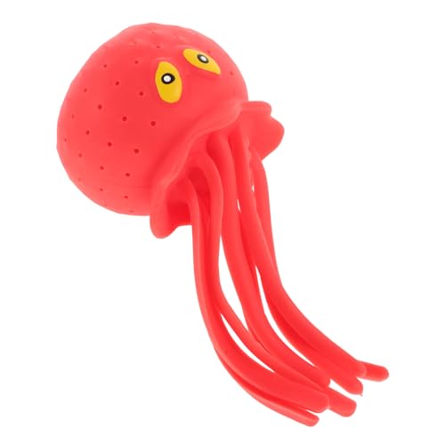 WEKAMOS Badewannenspielzeug Cartoon Octopus aus Robustem TPR Saugfähig und Sicher Buntes Badespielzeug für Kleinkinder Geeignet für Badewanne Pool und Strand von WEKAMOS