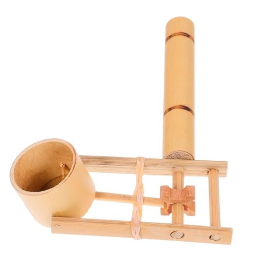 WEKAMOS Bambus Kastagnette mit Langem Griff Handrassel Percussion Instrument Langlebig und Stabil Klarer Klang Geeignet für Musikunterricht Rhythmusübungen und Musiker von WEKAMOS