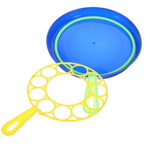 WEKAMOS Blasenmacher Set mit Tablett Kinderfreundliche Seifenblasenstäbe mit Verschiedenen Lochgrößen Leichtes Outdoor für Kindergeburtstag und Strandspaß von WEKAMOS