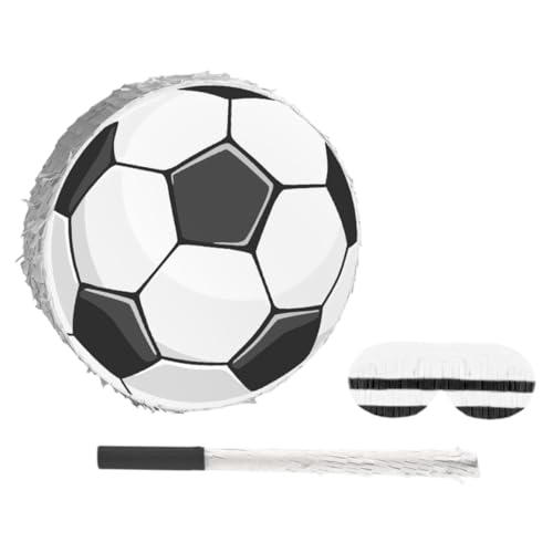 WEKAMOS Bunte Fußball Piñata mit und Augenbinde Stabile Pappkonstruktion Einfache Aufhängung Kindergeburtstags Deko für Sportparty und Fußball Mottoparty WEKAMOS Bunte Fußball Piñata mit und Augenbinde Stabile Pappkonstruktion Einfache Aufhängung Kindergeburtstags Deko für Sportparty und Fußball Mottoparty von WEKAMOS