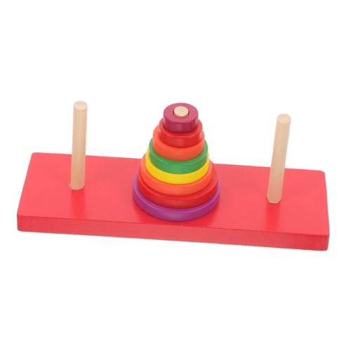 WEKAMOS Buntes Holz Stapelturm für Entwicklung Farb und Größenerkennung Kreativität Hand Auge Koordination Holzspielzeug für Kleinkinder Jungen Mädchen von WEKAMOS