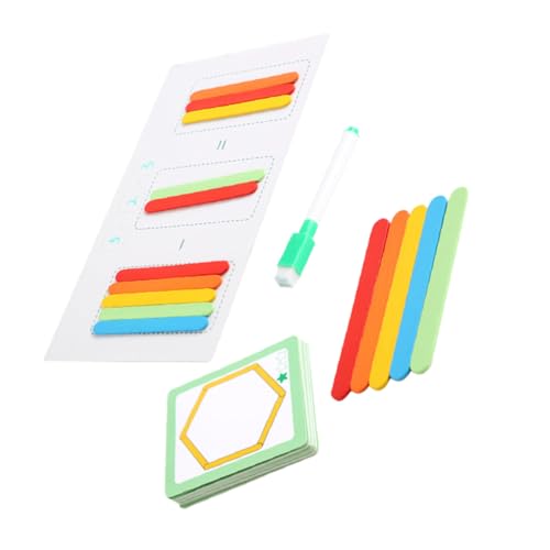 WEKAMOS Buntes Rechenstäbchen aus Holz für Spielerisches Lernen von Addition und Subtraktion Mathematischer Fähigkeiten für Vorschule und Einschulung von WEKAMOS