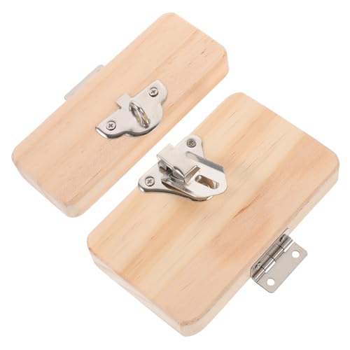 WEKAMOS Busy Board Tür Riegel Zubehör Holzspielzeug Motorisches Lernspielzeug für Sensorisches Montessori zur Feinmotorik Handliches DIY Accessoire Naturfarben von WEKAMOS