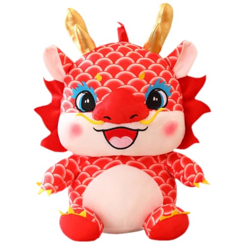 WEKAMOS Chinesisches Neujahr Drache Plüschfigur Rotes Kuscheltier Maskottchen Dekorativ für Sofa Auto Geschenk zum Lunar Year Glück Wohlstand WEKAMOS Chinesisches Neujahr Drache Plüschfigur Rotes Kuscheltier Maskottchen Dekorativ für Sofa Auto Geschenk zum Lunar Year Glück Wohlstand von WEKAMOS