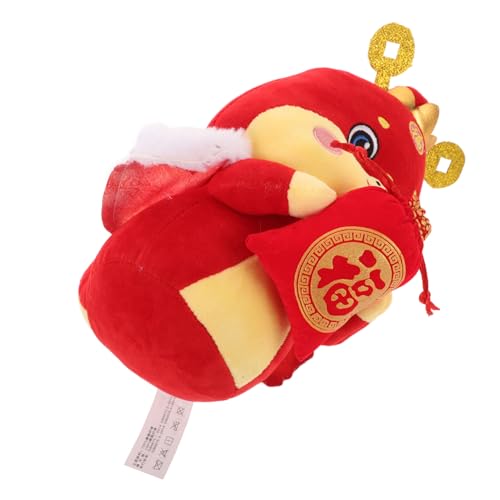WEKAMOS Chinesisches Neujahr Schlange Plüschspielzeug Kleines Stofftier Weiches Baumwollmaterial Detailreich Gefertigt als Chinesisches Souvenir für Frühlingsfest Dekoration von WEKAMOS