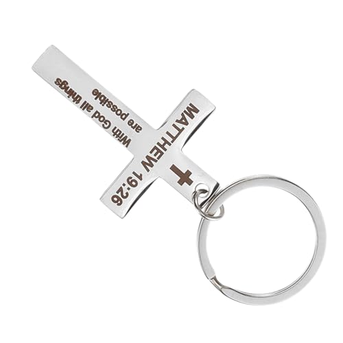 WEKAMOS Cross -keychain Für Freunde Edelstahl Keyring Zuverlässige Einzigartige Cross Car Key Halter Ideal Für Schulbag Hängende Dekoration Geldbörse Anhänger Zauber Und Urlaubsdekoration WEKAMOS Cross -keychain Für Freunde Edelstahl Keyring Zuverlässige Einzigartige Cross Car Key Halter Ideal Für Schulbag Hängende Dekoration Geldbörse Anhänger Zauber Und Urlaubsdekoration von WEKAMOS