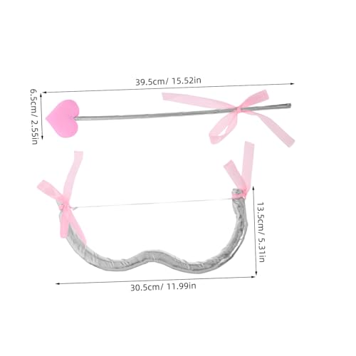 WEKAMOS Cupid Kostüm Zubehör Silberner Realistisch Gestalteter für Valentinstag Halloween und Maskenbälle Festlicher Party und Cosplay Prop für Romantische Verkleidungen von WEKAMOS