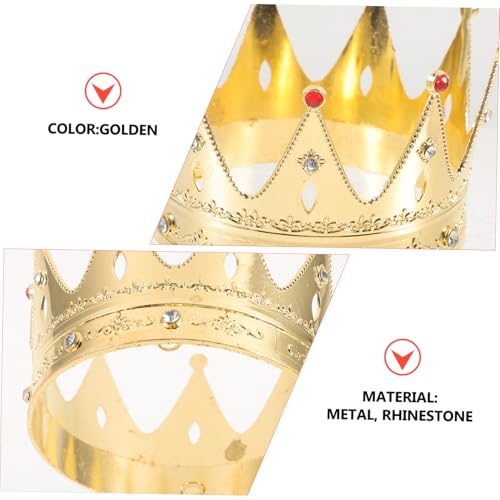 WEKAMOS Dekorative Mädchen Krone Haarreif Leichtes Party Kopfstück Geburtstagskrone für Goldener Schmuck Kopfschmuck für Cosplay und Festliche Anlässe von WEKAMOS