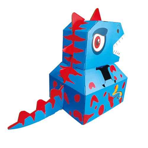 WEKAMOS Dinosaurierkleidung Montagekarton Für Junge Mädchen Dreidimensionaler Papier Dinosaurier DIY-Spielzeug Rollenspielkarton Ohne Schneiden von WEKAMOS