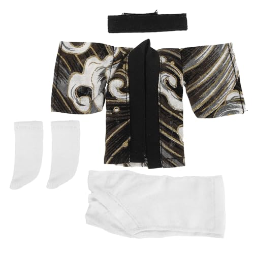 WEKAMOS Doll Kimono Set Japanischer Stil Puppenkleidung Set mit Mantel Innenteil Gürtel Weißen Socken Vielseitig Passend für Sammler und Foto Shootings Detailreiches Design Traditionell von WEKAMOS