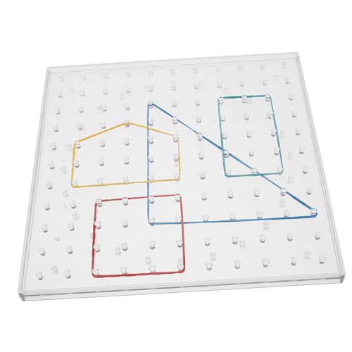 WEKAMOS Doppelseitiges Geoboard Nagelbrett für Matheunterricht Robustes Steckbrett mit Bunten Gummibändern Pädagogisches Lernspielzeug zur Geometrischer Formen und Mathematischer WEKAMOS Doppelseitiges Geoboard Nagelbrett für Matheunterricht Robustes Steckbrett mit Bunten Gummibändern Pädagogisches Lernspielzeug zur Geometrischer Formen und Mathematischer von WEKAMOS