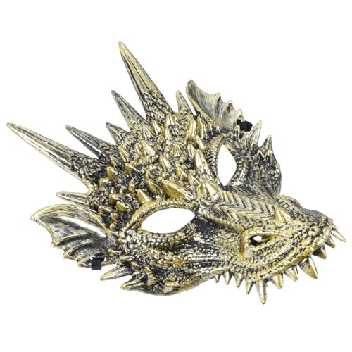 WEKAMOS Drachenmasken Halloween Party Maske aus Hochwertigem Kunststoff Gruseliges Cosplay Tiergesicht Unisex Karnevalsmaskerade Zubehör für Kostümpartys und Tanzveranstaltungen von WEKAMOS