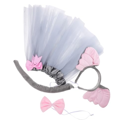 WEKAMOS Elefantenkostüm Set mit Weichem Kopfband und Grauem Tüllrock Süßes Tierkostüm für Halloween Karneval Geburtstag Leichtes Bequemes Cosplay Zubehör für Mädchen WEKAMOS Elefantenkostüm Set mit Weichem Kopfband und Grauem Tüllrock Süßes Tierkostüm für Halloween Karneval Geburtstag Leichtes Bequemes Cosplay Zubehör für Mädchen von WEKAMOS