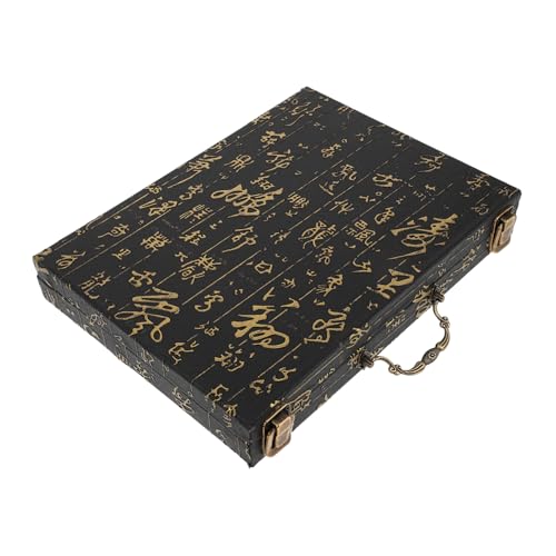 WEKAMOS Elegante Mahjong Aufbewahrungsbox Holz mit Luxuriösem Prägemuster Tragbarer Organizer für Reisen und Zuhause Stilvoller Spielehalter für Mahjong Steine WEKAMOS Elegante Mahjong Aufbewahrungsbox Holz mit Luxuriösem Prägemuster Tragbarer Organizer für Reisen und Zuhause Stilvoller Spielehalter für Mahjong Steine von WEKAMOS