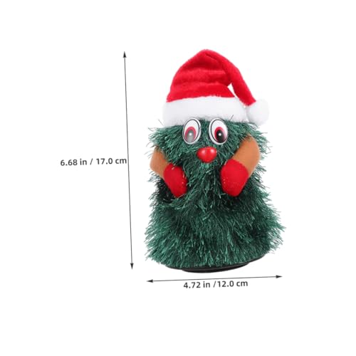 WEKAMOS Elektrische Drehende Weihnachtsbaumdekoration mit Musik und Singender Tanzender Weihnachtsfigur Interaktives Tischzentrum für Festliche Xmas Party für Kleinkinder von WEKAMOS