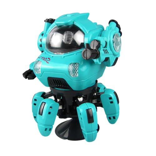 WEKAMOS Elektrischer Tanzroboter für Flexibler Kunststoffroboter mit Lichtfunktion Kreatives und Langlebiges Material Interaktives Eltern Junge Mädchen Spiel Blau von WEKAMOS