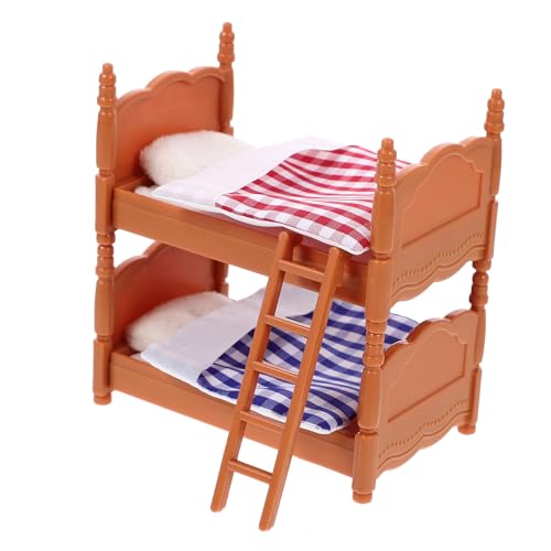 WEKAMOS Etagenbett Bett Im Maßstab 1:12 Puppenhaus-hochbett Miniatur-puppenstubenbett Puppenhaus-Miniatur-szenenmodell Puppenhaus Doppelbett Mini-hausbett Plastik WEKAMOS Etagenbett Bett Im Maßstab 1:12 Puppenhaus-hochbett Miniatur-puppenstubenbett Puppenhaus-Miniatur-szenenmodell Puppenhaus Doppelbett Mini-hausbett Plastik von WEKAMOS