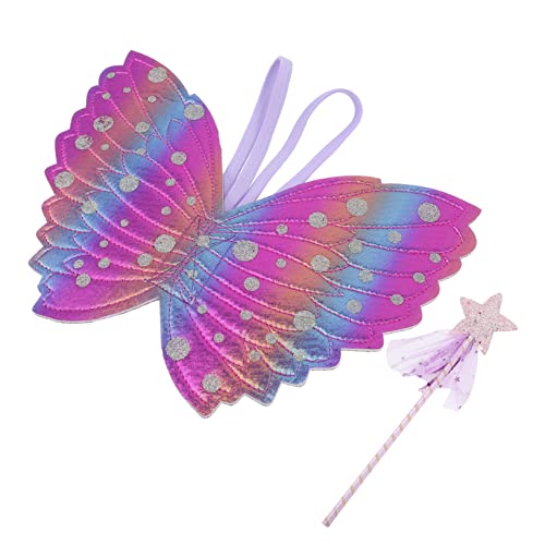 WEKAMOS Fairy Wand mit Eleganten Flügeln Glitzernder Handheld Zauberstab für Mädchen Party Gastgeschenk Kostüm Zubehör für Geburtstag und Halloween von WEKAMOS