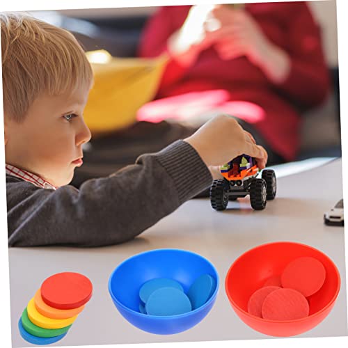 WEKAMOS Farbsortierschalen für Kleinkinder Montessori Lernspielzeug mit Bunten Sortierschüsseln Fördert Farben Erkennen Zählen Zuordnen Feinmotorische Fähigkeiten Vorschulspielzeug von WEKAMOS