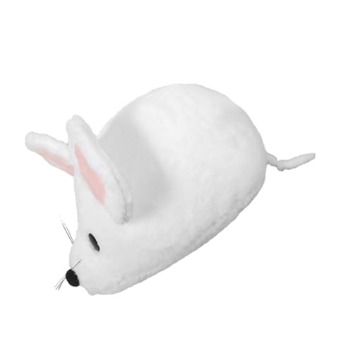 WEKAMOS Figur ausgestopfter Hamster Ratte Plüschtier Realistische Spielzeugmaus Plüschspielzeug Hamster Plüsch Interaktives Spielzeughamster Weiß von WEKAMOS