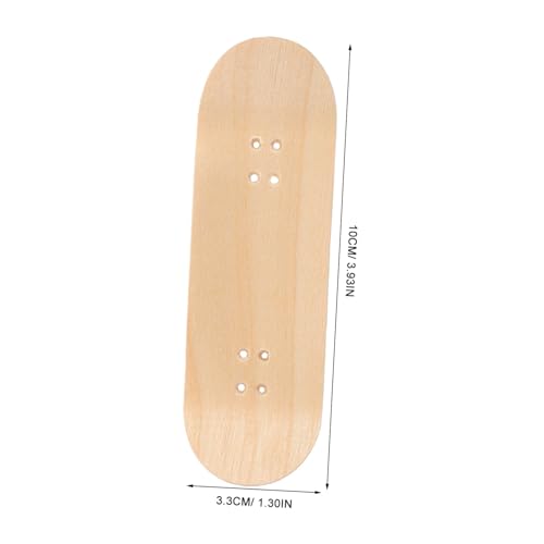WEKAMOS Fingerboard Deck aus Natürlichem Ahornholz Unvollendetes Holz Finger Skateboard Ersatzdeck Präzise für Finger Skateboards Einfache Montage Stilvolles Naturfarbenes Griffbrett von WEKAMOS