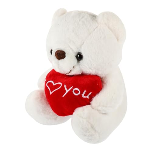 WEKAMOS Gefüllter Plüschbär mit Herz Großer Stofftier für Valentinstag Geburtstagsfeier und Hochzeiten aus Hautfreundlichem Material zum und Verschenken von WEKAMOS