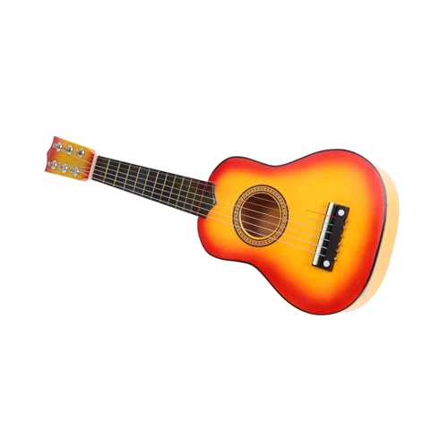 WEKAMOS Gitarre Anfänger Lernspielzeug Musikspielzeug für Mädchen Jungen Tragbare Übungsgitarre Pädagogisches Instrument für Frühe und Spielerisches Musizieren von WEKAMOS