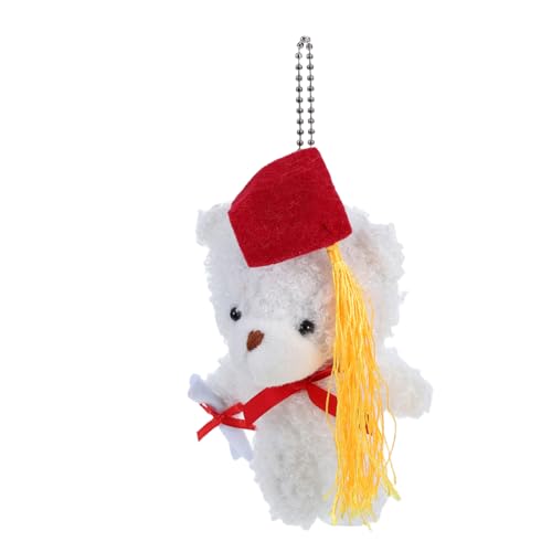 WEKAMOS Graduationsplüschbär Mini Kuscheltier mit Doktorhut Weiches DIY Schlüsselanhänger Stofftier Einzigartiges Abschlussgeschenk für Feier und Party Dekoration Weißer Abschlussbär WEKAMOS Graduationsplüschbär Mini Kuscheltier mit Doktorhut Weiches DIY Schlüsselanhänger Stofftier Einzigartiges Abschlussgeschenk für Feier und Party Dekoration Weißer Abschlussbär von WEKAMOS